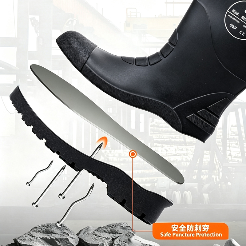 방수 남성용 광산 부츠 작업 안전화 내유성 안전 부츠  - Men'S Shoes Water Resistant 리뷰 및 가격