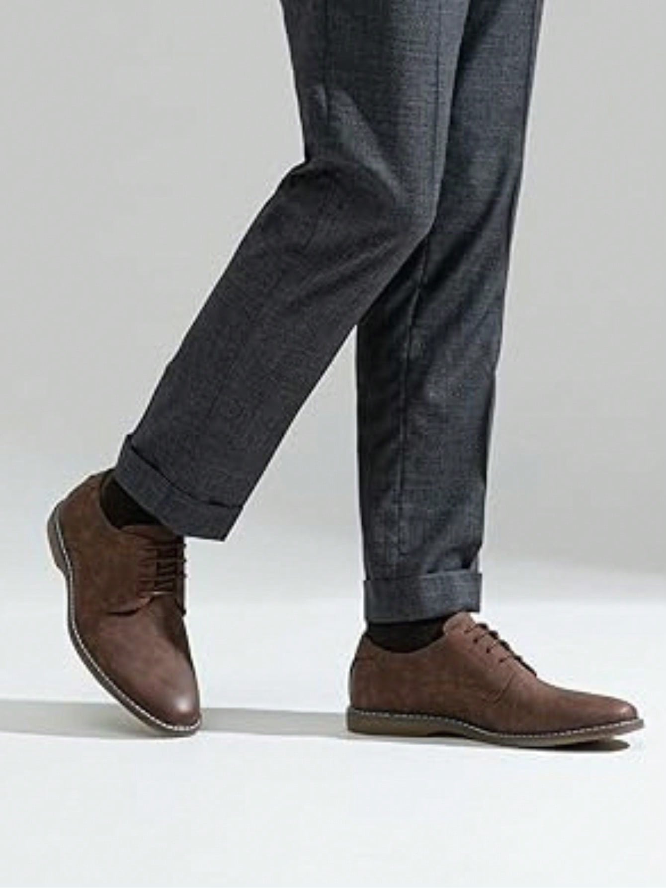 남성용 스웨이드 캐주얼 드레스 슈즈, 갈색 무늬 없는  - Men'S Shoes Smart 리뷰 및 가격