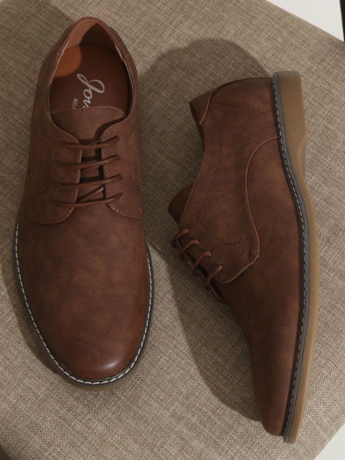 남성용 스웨이드 캐주얼 드레스 슈즈, 갈색 무늬 없는  - Men'S Shoes Smart 리뷰 및 가격